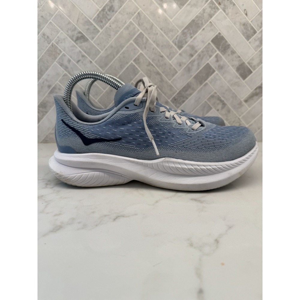 Hoka One One Mach 6 Running Shoes Womens 7.5 B 7.5B Blue White Athletic Sneakers - Picture 1 of 9